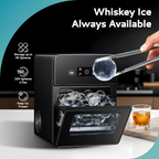 Crystal Clear Ice Ball Maker Countertop – 144pcs/Day, Self-Cleaning, Perfect for Whiskey & Spirits