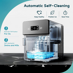 Crystal Clear Ice Ball Maker Countertop – 144pcs/Day, Self-Cleaning, Perfect for Whiskey & Spirits