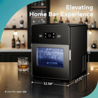 Crystal Clear Ice Ball Maker Countertop – 144pcs/Day, Self-Cleaning, Perfect for Whiskey & Spirits