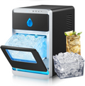 Countertop Crescent Ice Maker | 12-Min Fast Ice, 1600pcs/Day, Portable with Timer & Auto-Cleaning
