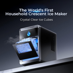 Countertop Crescent Ice Maker | 12-Min Fast Ice, 1600pcs/Day, Portable with Timer & Auto-Cleaning