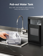 Countertop Nugget Ice Maker, 44Lbs/24H Pebble Ice Machine with Self-Cleaning